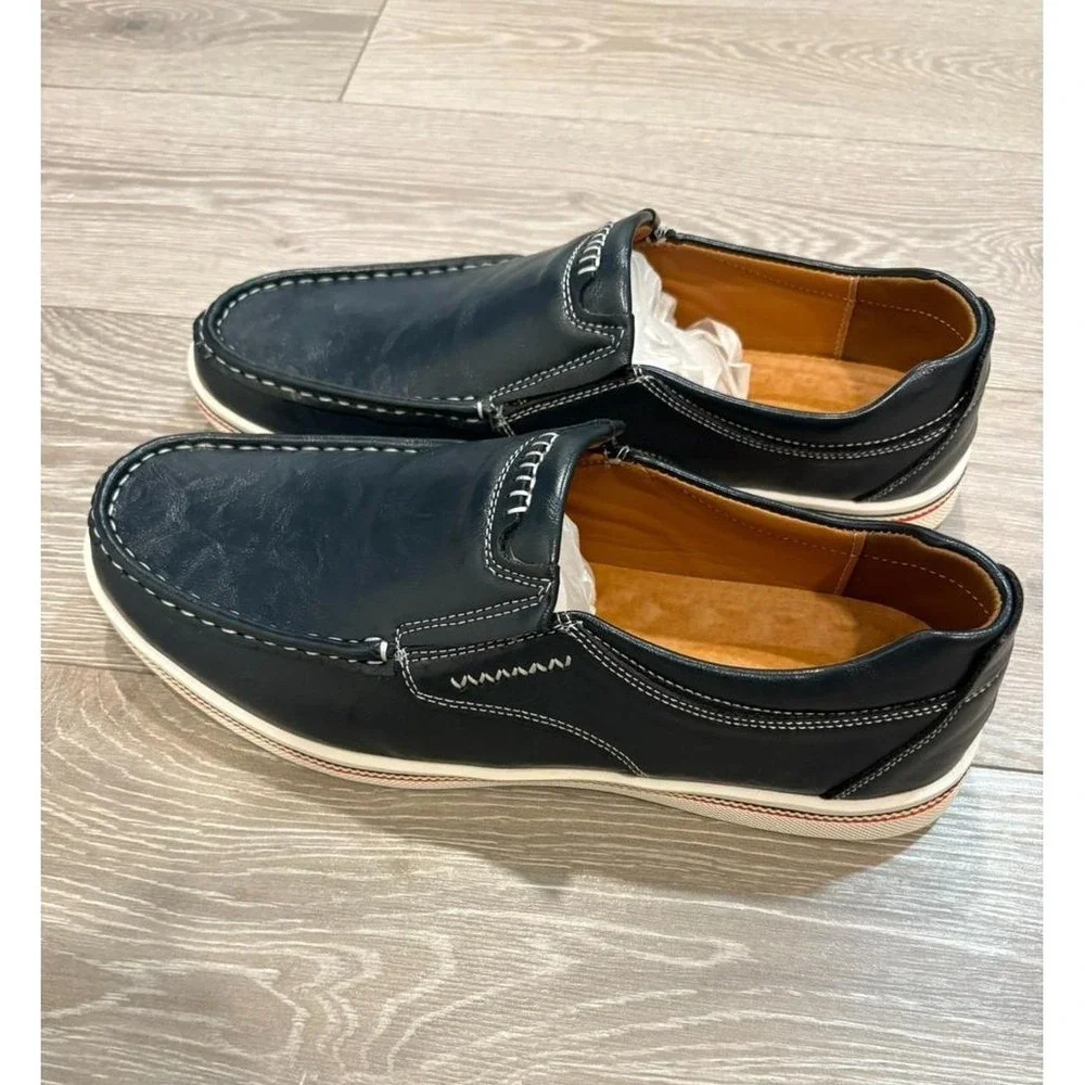 Men's Casual Loafers Moccasins Slip on‎ Shoes Blue MENS US Size 10.5